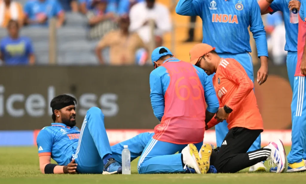 Hardik Pandya Injured his ankle in ICC World Cup 2023