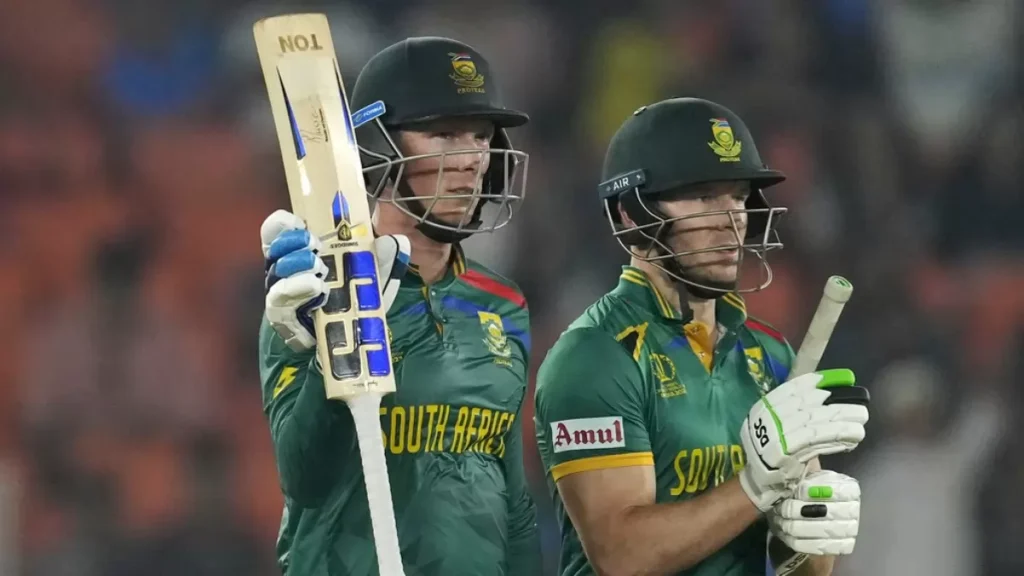 South Africa vs Afghanistan ICC World Cup 2023 NARENDRA MODI STADIUM Van der Dussen's Unbeaten Half-Century Leads SA to a 5-Wicket Victory Over AFG