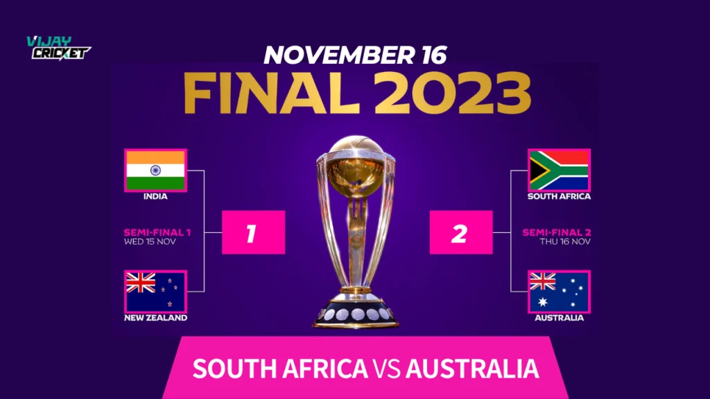 South Africa vs Australia - 2023 ICC Cricket World Cup Semi-Final